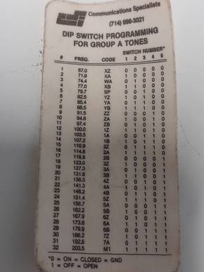 A white rectangular object with black text