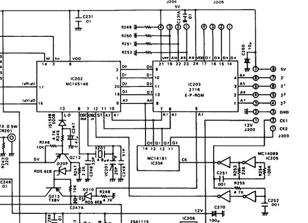 A circuit board with many wires