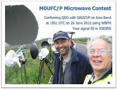 QSL from my first QSO on this new band