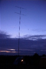 The Aerials at night time.