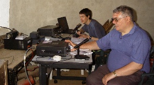 Terry on HF and Alex on 2 metres