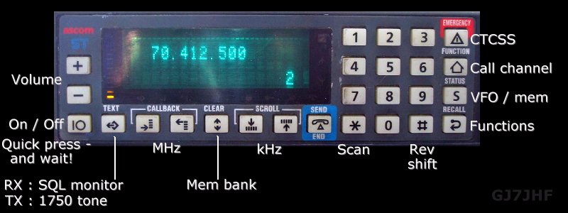 Ascom SE550 - front panel