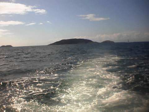 leaving Soyea - A' Chleit is the island far distant right.