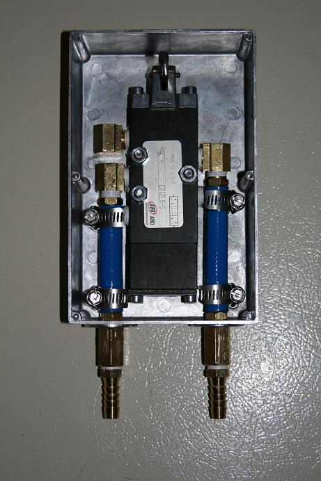 Penumatic tower control valve; cover open