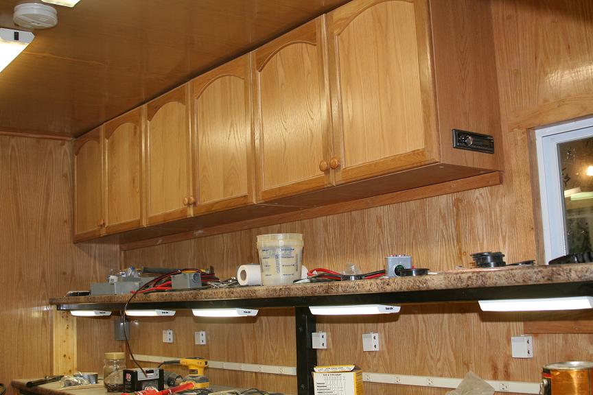 There is plenty of overhead cabinet space.