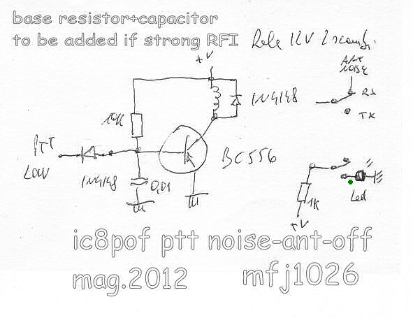 ic8pof mfj1026 noise ptt