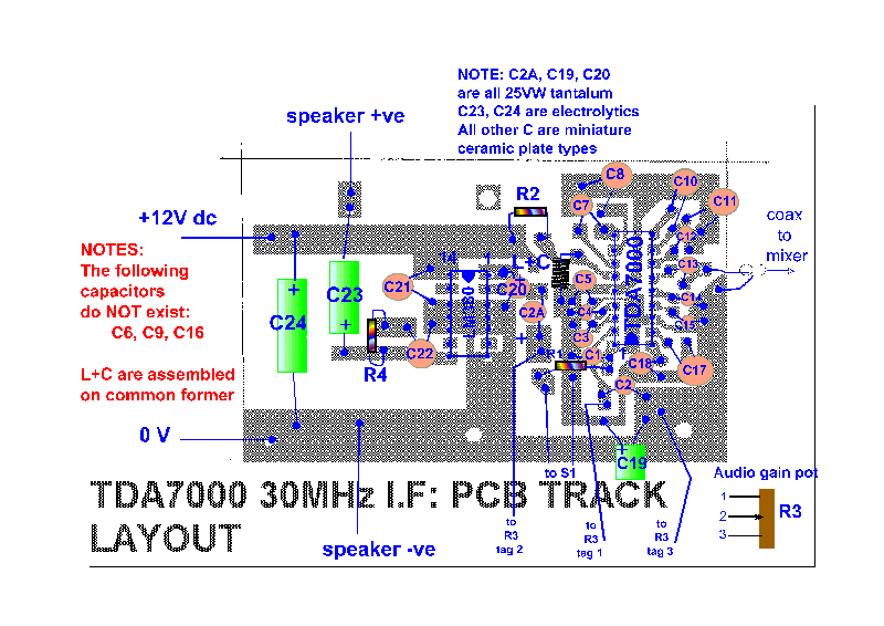 TDA7000 30MHz IF- component layout