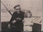 Il civitavechiese Agostino Scotti, scafista di bordo, ed Elettra Marconi sullo Yacht Elettra a Venezia