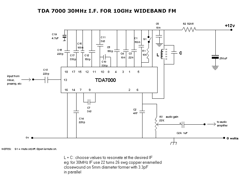 TDA7000 30MHz circuito di ricevitore