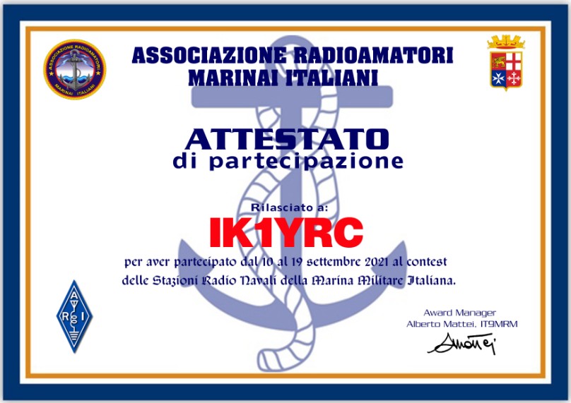 award ik1yrc