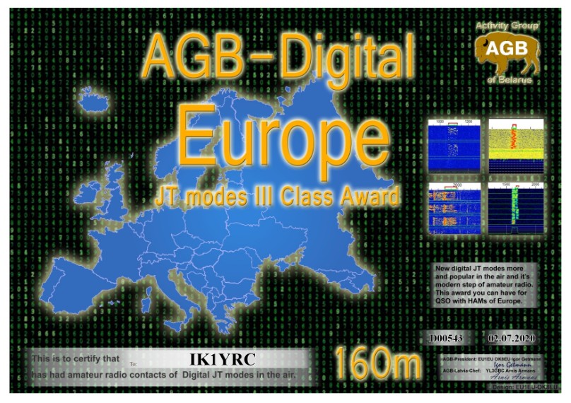 DIGITAL AWARD AGB ACTIVITY GROUP BELARUS