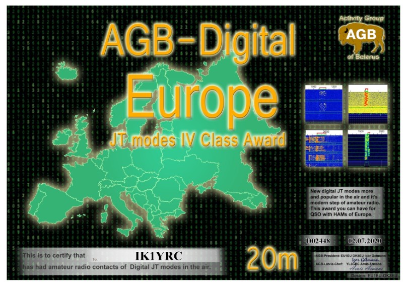 DIGITAL AWARD AGB ACTIVITY GROUP BELARUS