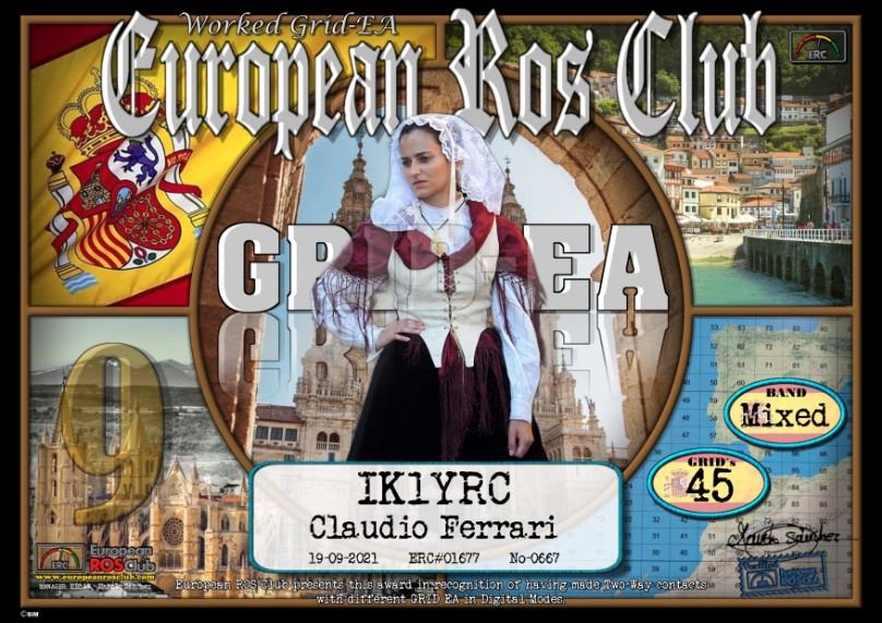 AWARD ERC EUROPEAN ROS CLUB from the world