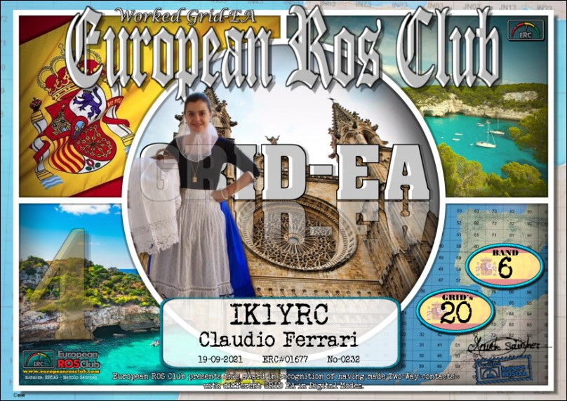 AWARD ERC EUROPEAN ROS CLUB from the world