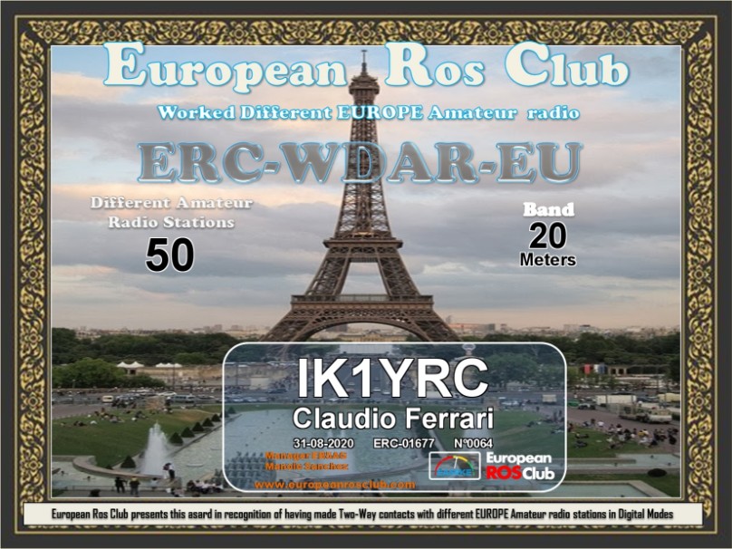 DIGITAL AWARD ERC EUROPEAN ROS CLUB