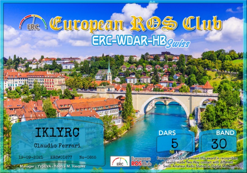 AWARD ERC EUROPEAN ROS CLUB from the world 2