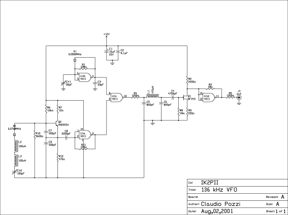 136 kHz VFO schematic