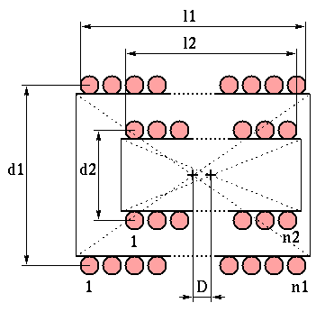 Two coaxial coils