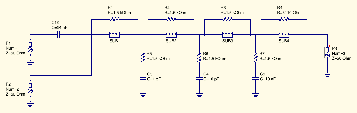 WB9JPS Bias Tee schematic with measured inductors data