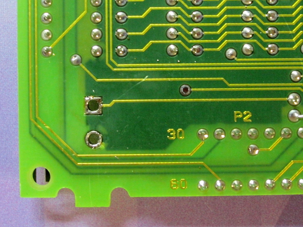 HP 8753C A9 CPU board supercap mounting holes