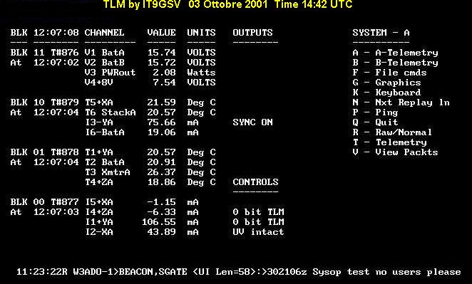 Software per la decodifica della TELEMETRIA, by WB4APR