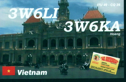 QSL de 3W6LI - VIETNAM!
