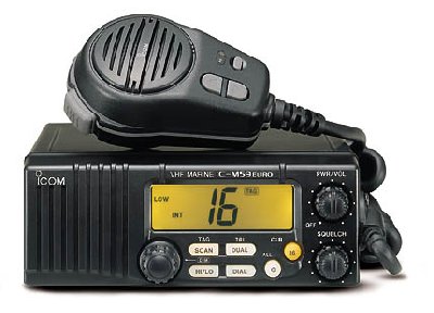 Ricetrasmettitore fisso VHF nautico modello "ICOM IC-M59EURO" 70 canali, 25 watt RF, FM