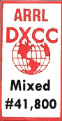DXCC MIXED #41,800 via LoTW