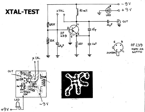 electric diagram of xtal-tester for dipper