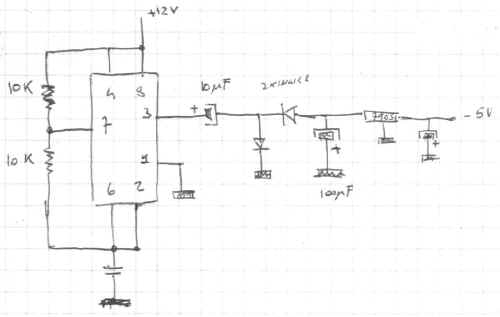 circuit wich uses a no-dual power supply to obtain a dual voltage