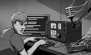 boy doing message traffic