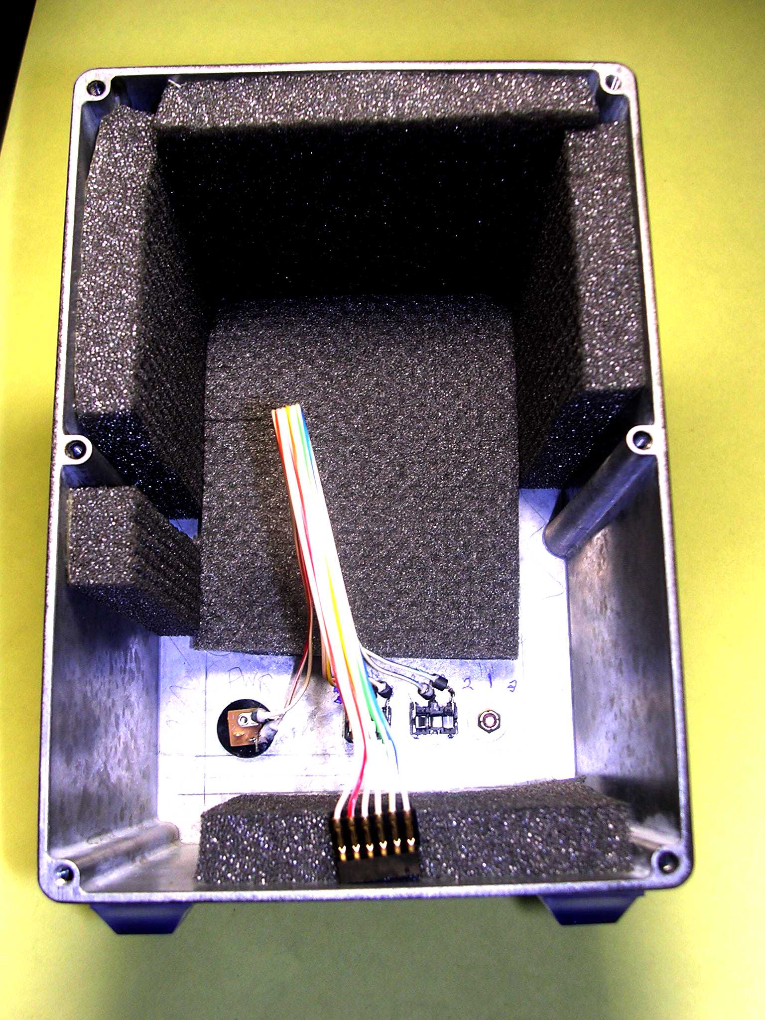 acoustic foam inside enclosure