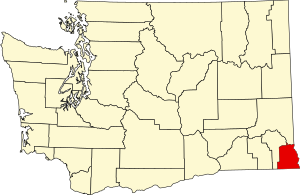 Asotin County Washington scanner frequency coverage map including Clarkston Anatone and all local agencies