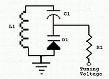Schematic of basic varactor circuit.