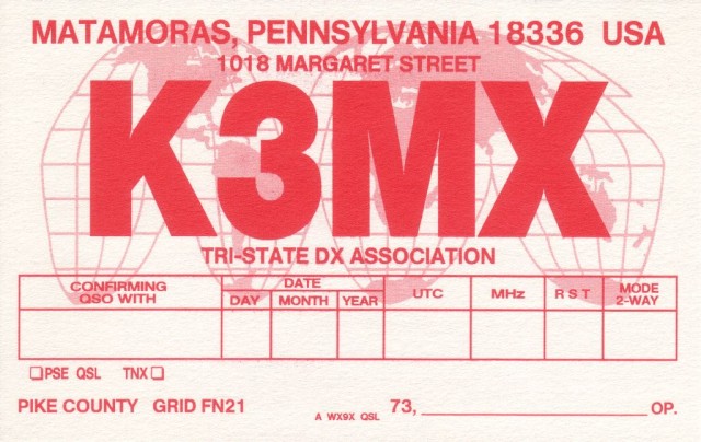 K3MX QSL Card