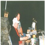 Ted (KB5YY) and Smokey (KD4HHP) don't let the night keep them from making QSOs