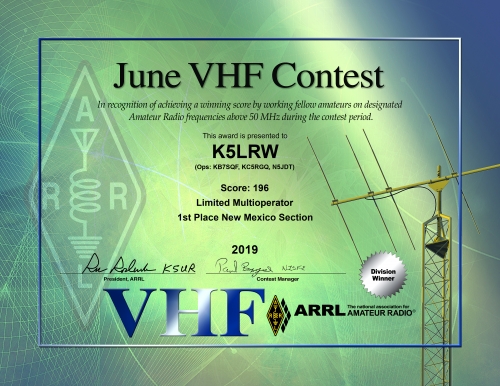 AARL JUNE VHF 2019
