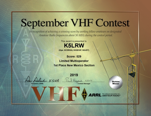AARL SEPT VHF 2019