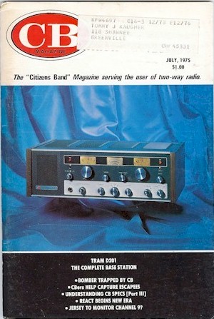 TRAM Cover CB Magazine July 1975