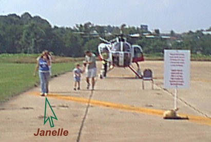 Janelles first helicopter ride.