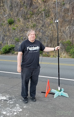 Tom R with antenna spreader