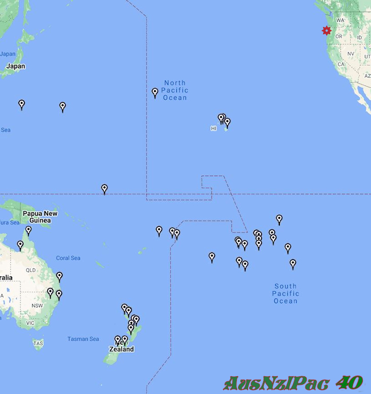 Aus, Nzl and Pac Beacons Received 2022