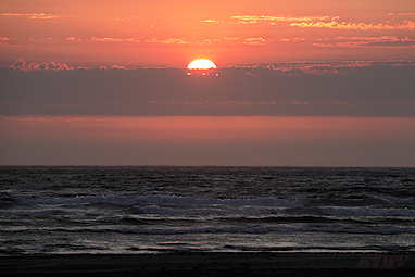 The world turns orange at sunset