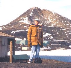 Ron Dole at Hut Point, Antarctica