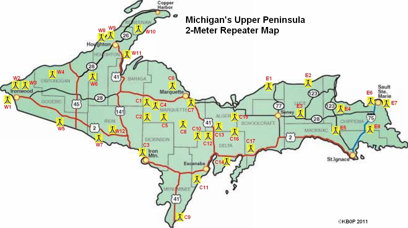 Upper Peninsula Snowmobile Trail Map