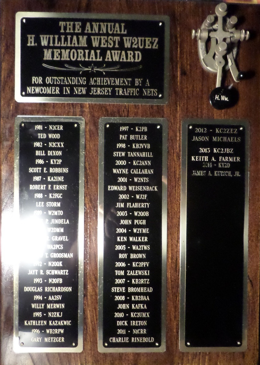 W2UEZ AWARD 