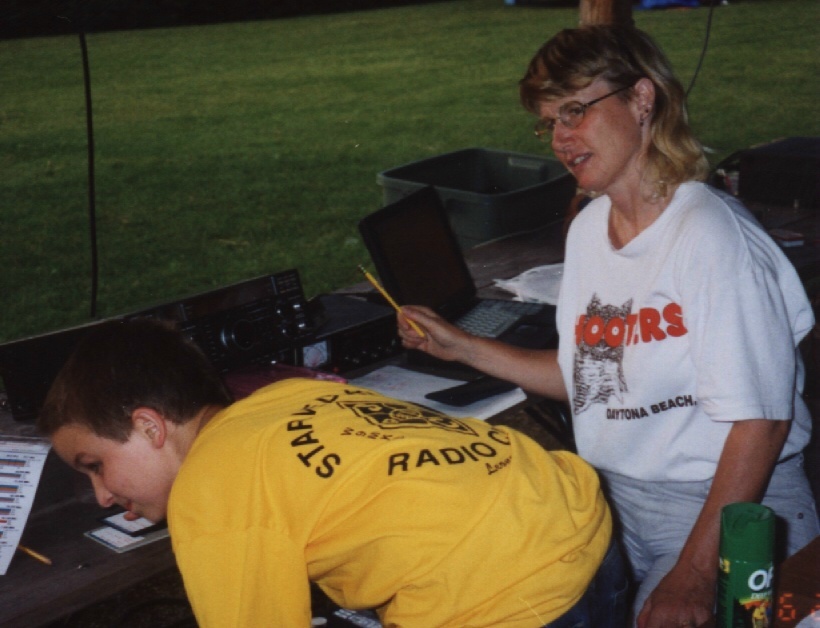 Elliot and my wife Kim working HF