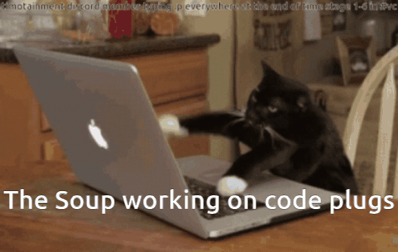 The Soup working on code plugs