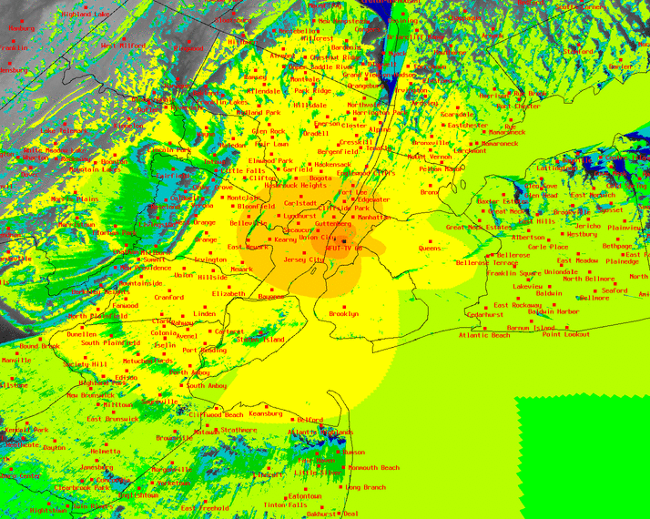 WFUT-TV 68 Radiation Plot