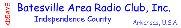 Batesville Area Radio Club -- KD5AYE
